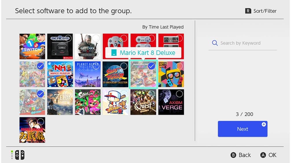 Nintendo Switch groups