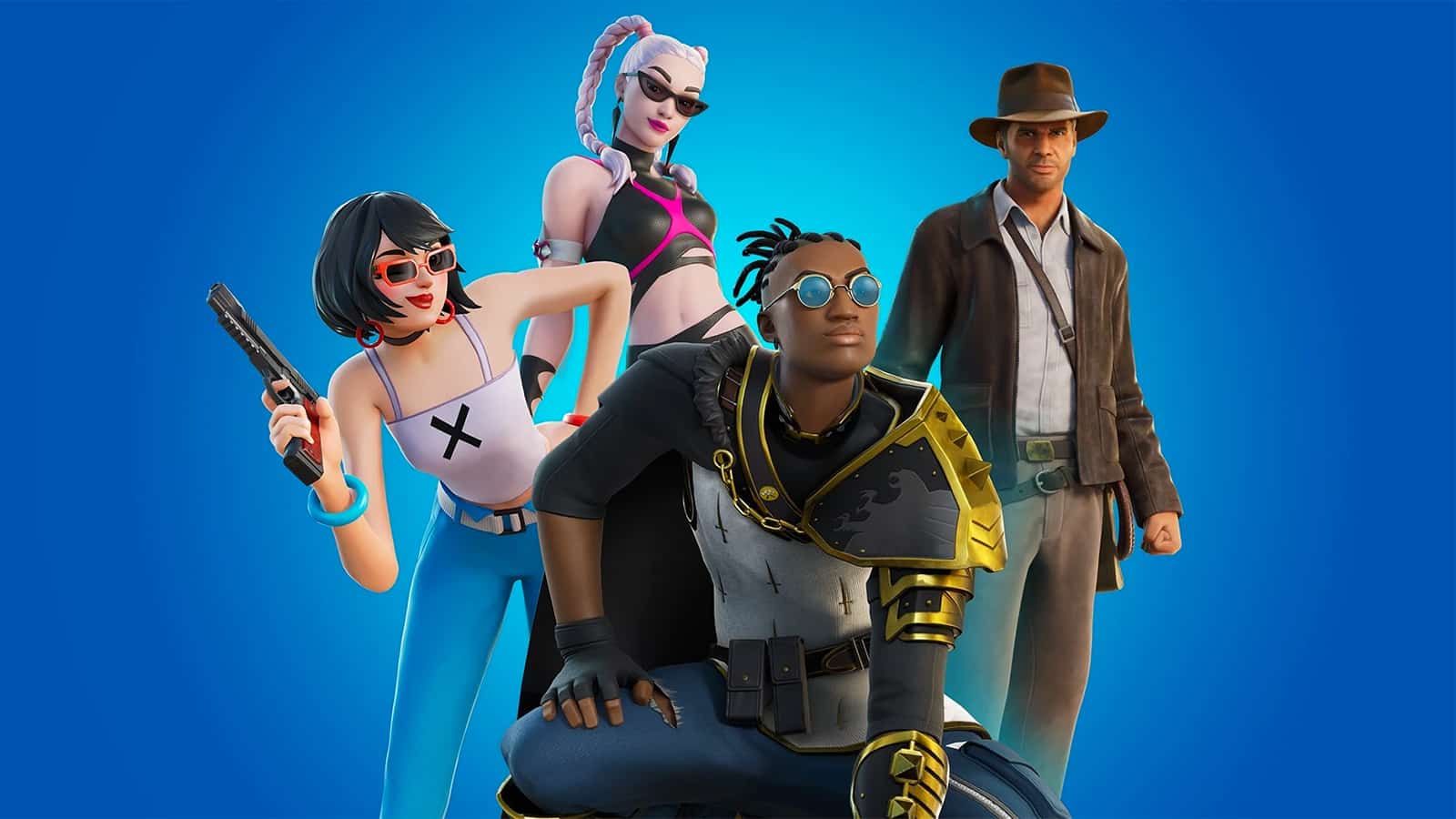 A Fortnite Squad leveling up fast with Party Assist