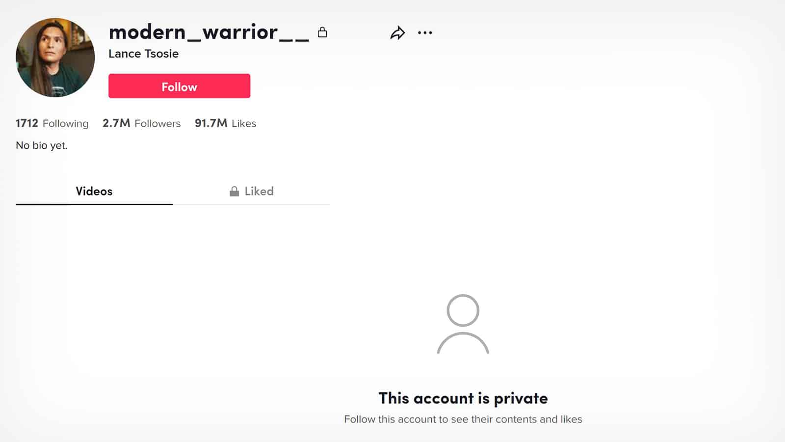 modern warrior account private