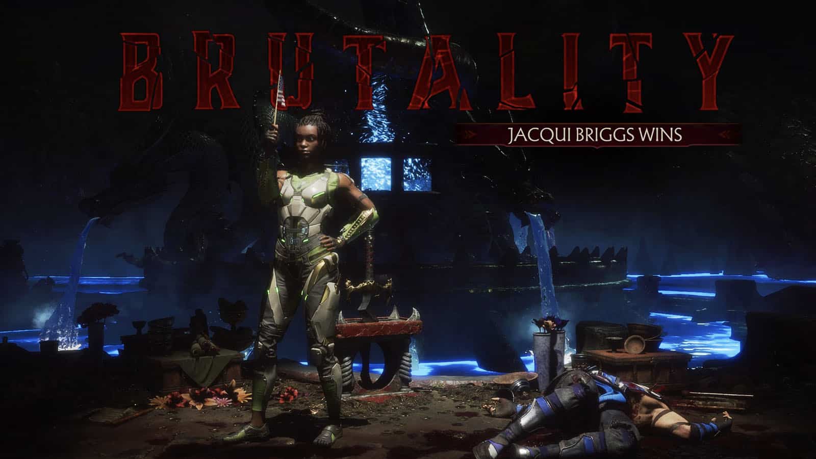 Jacque Briggs performs a brutality in Mortal Kombat 11