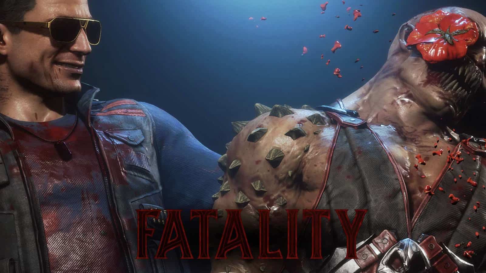 Johnny Cage performing a fatality in Mortal Kombat 11