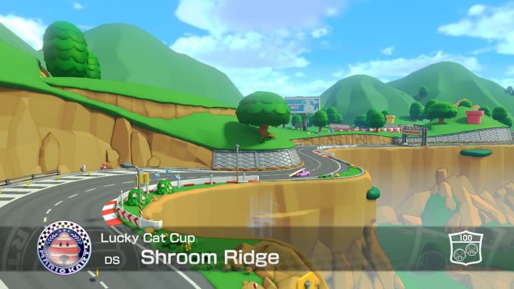 Mario Kart DLC Shroom Ridge track