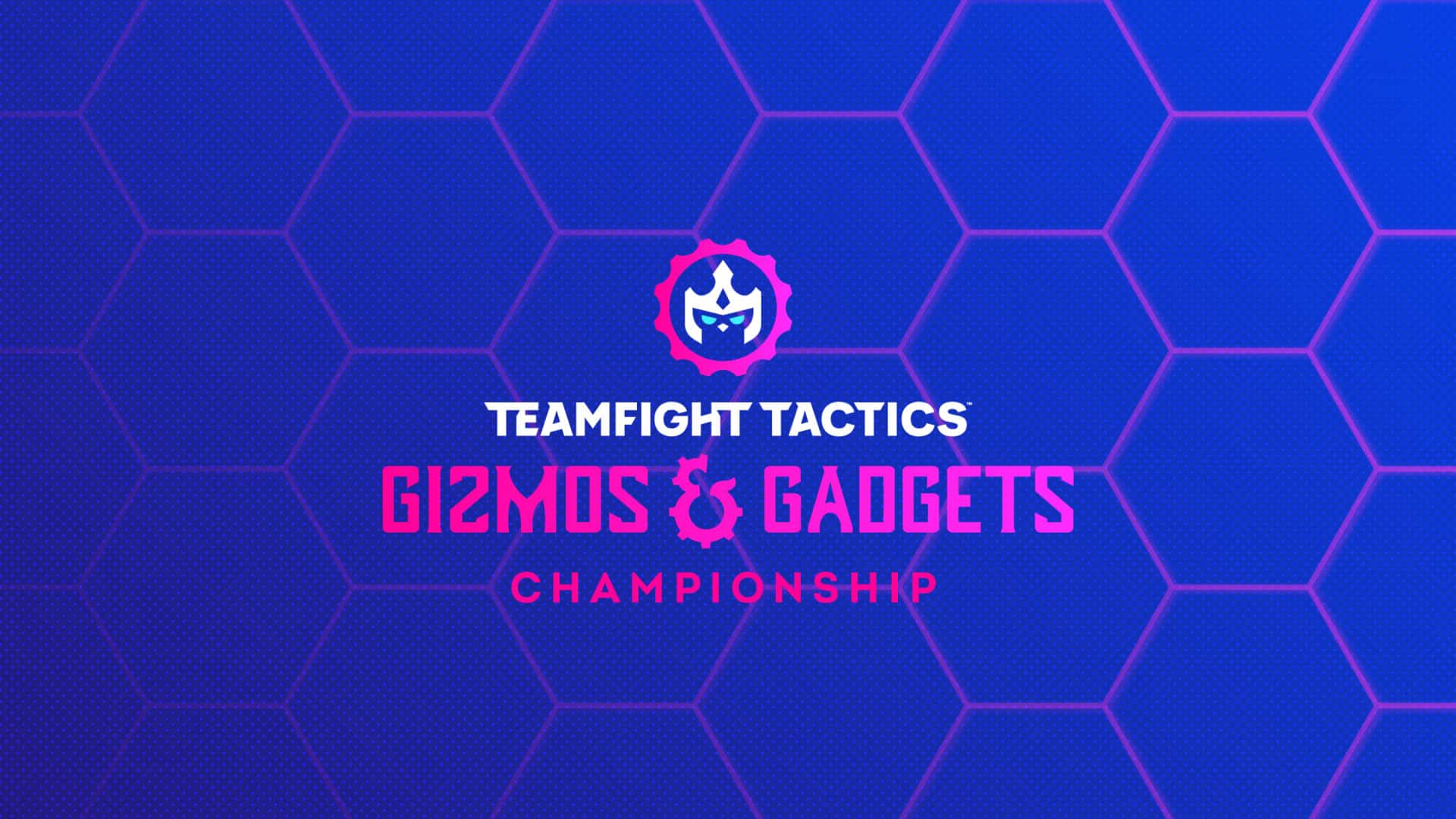 TFT Gizmos and Gadgets championship promo art on blue background