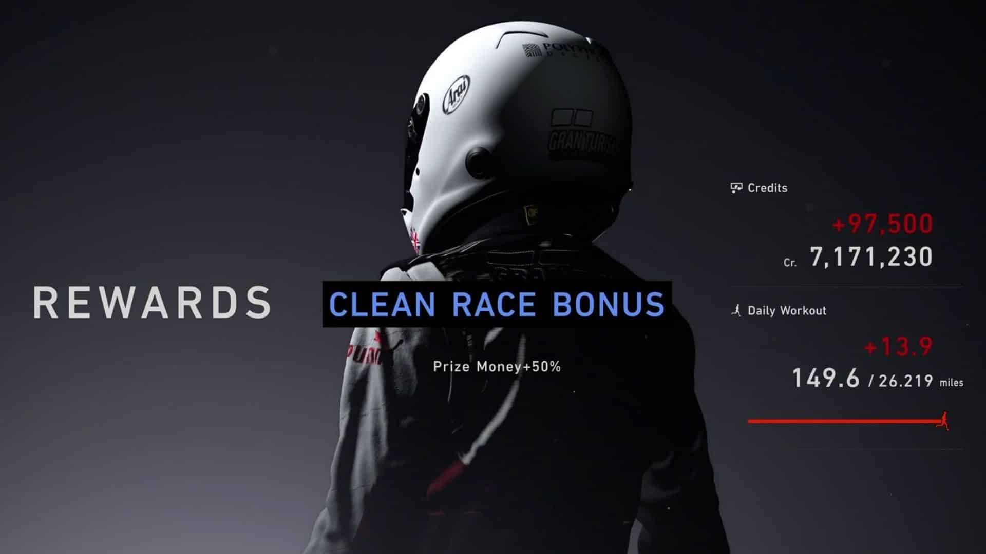 race rewards screen in gt7