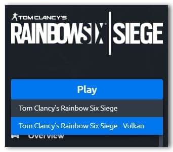 Rainbow Six Siege launch options vulkan vs regular