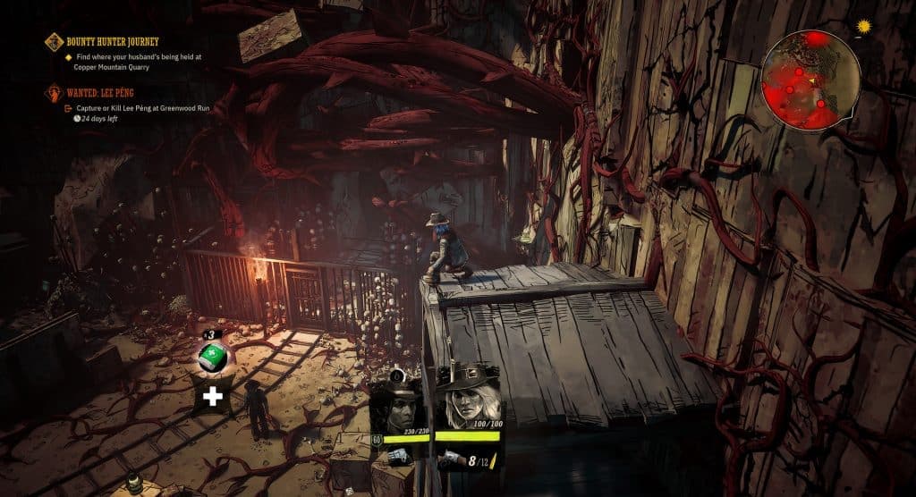 Screenshot showing Weird West gameplay
