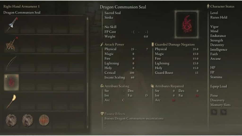 elden ring early weapons dragon seal