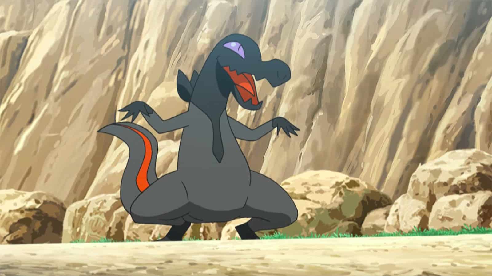 Salandit appearing in the Pokemon anime