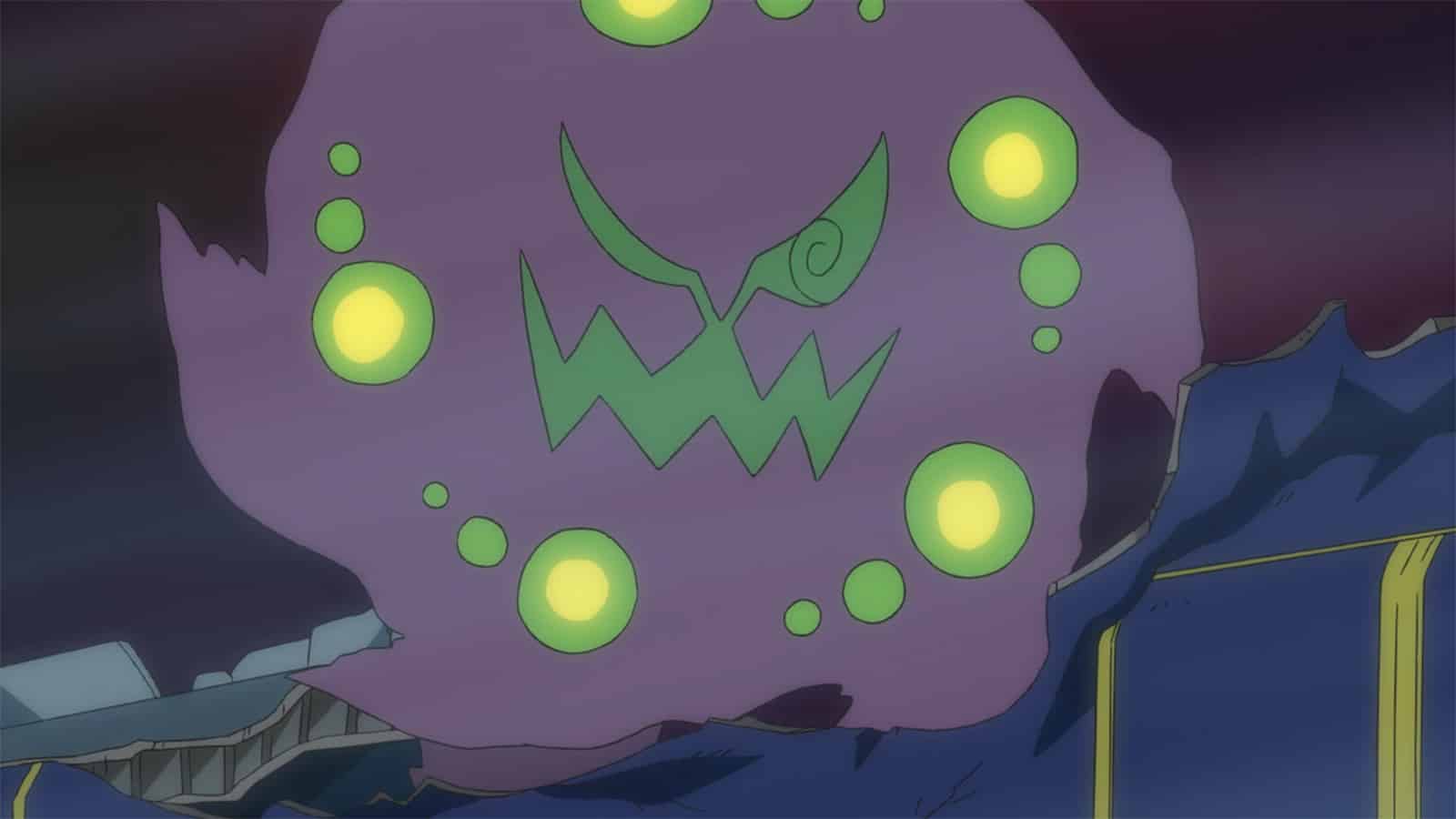 Spiritomb appearing in the Pokemon anime