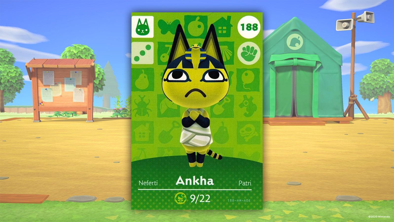 Ankha Amiibo Card in Animal Crossing New Horizons