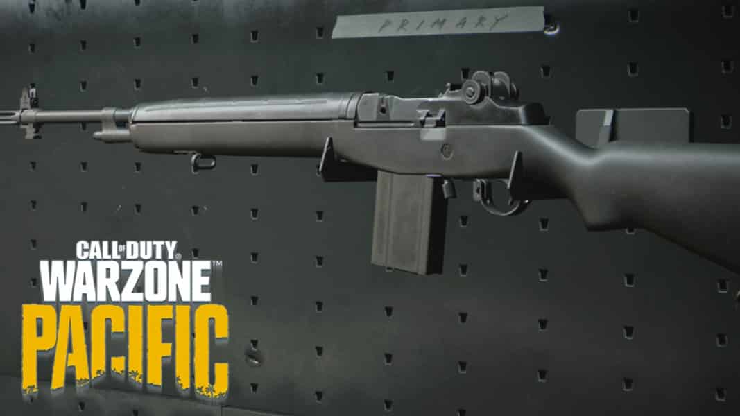 DMR in BOCW gunsmith with Warzone Pacific logo