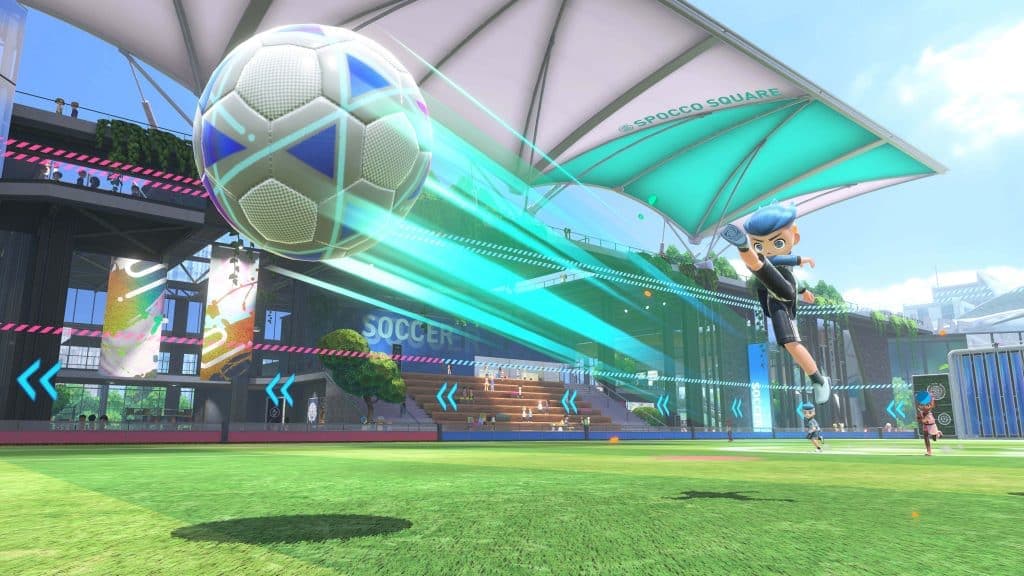 Nintendo Switch Sports screenshot showing soccer