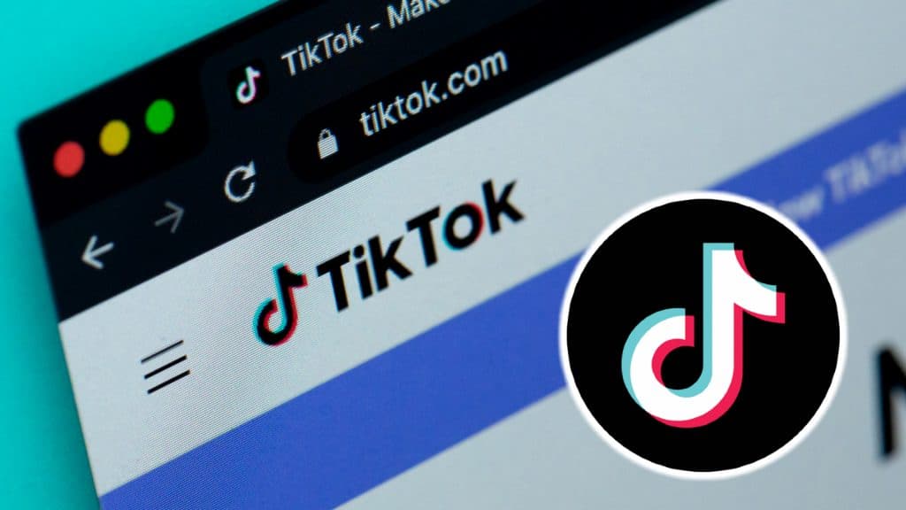 TikTok website next to the TikTok logo