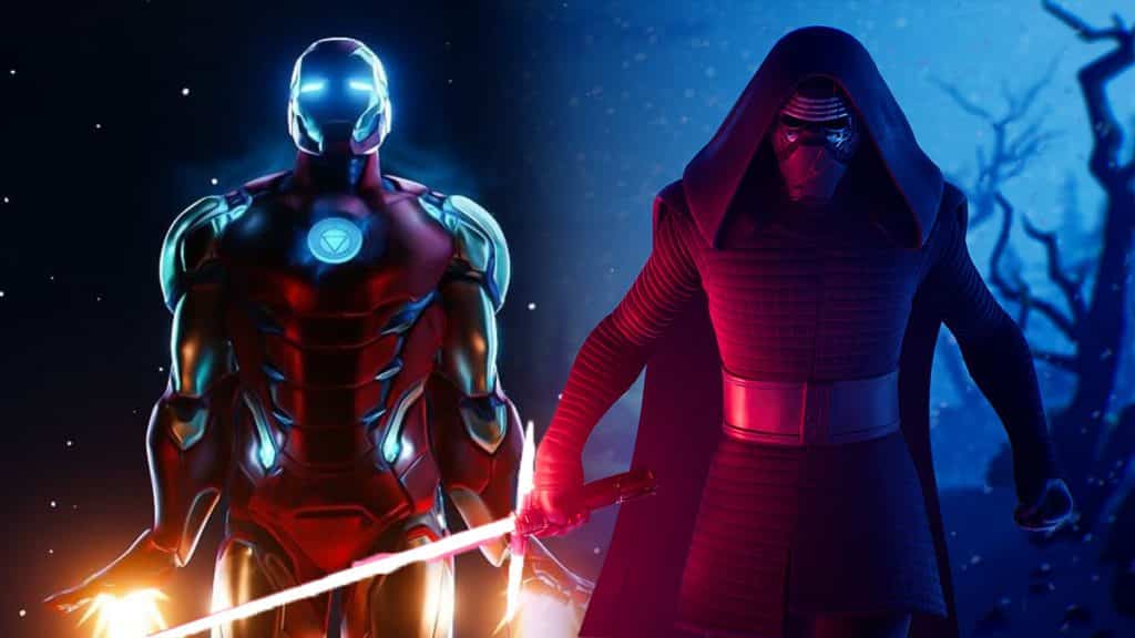 iron man and kylo ren in fortnite