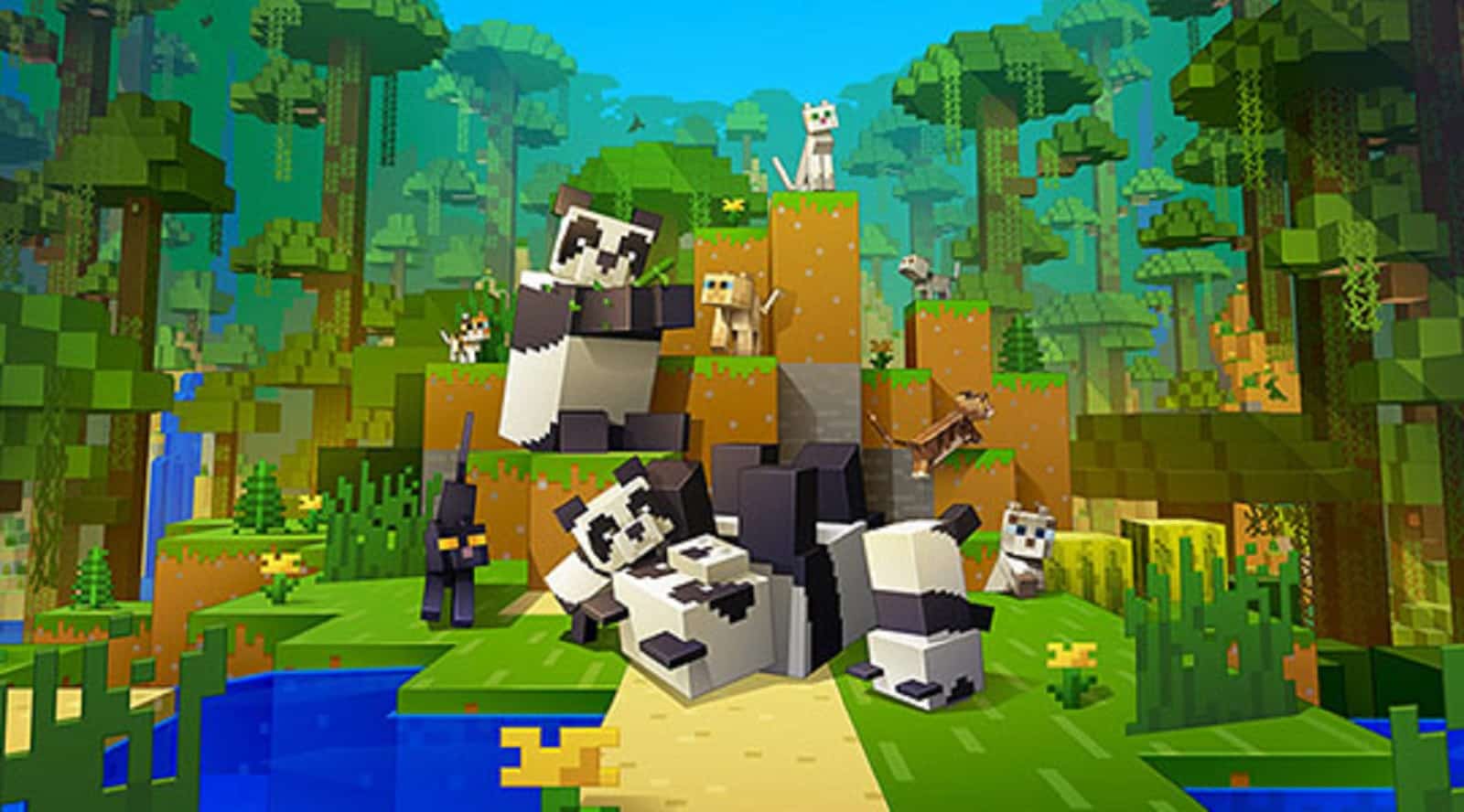Official cover art for a Minecraft update, a cross-platform game.