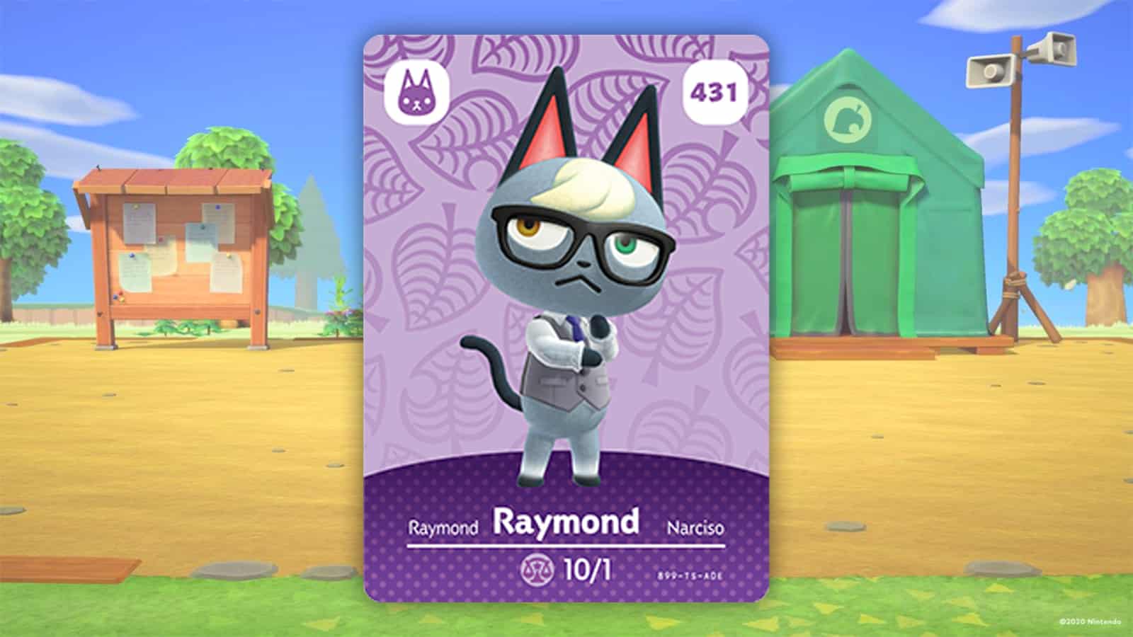 Raymong amiibo card in Animal Crossing New Horizons