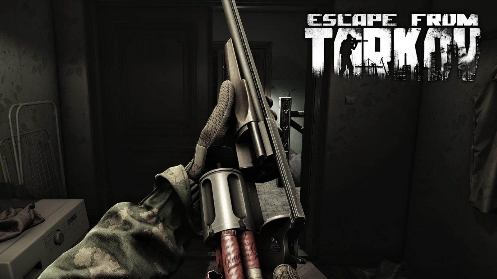 player holding shotgun in escape from tarkov