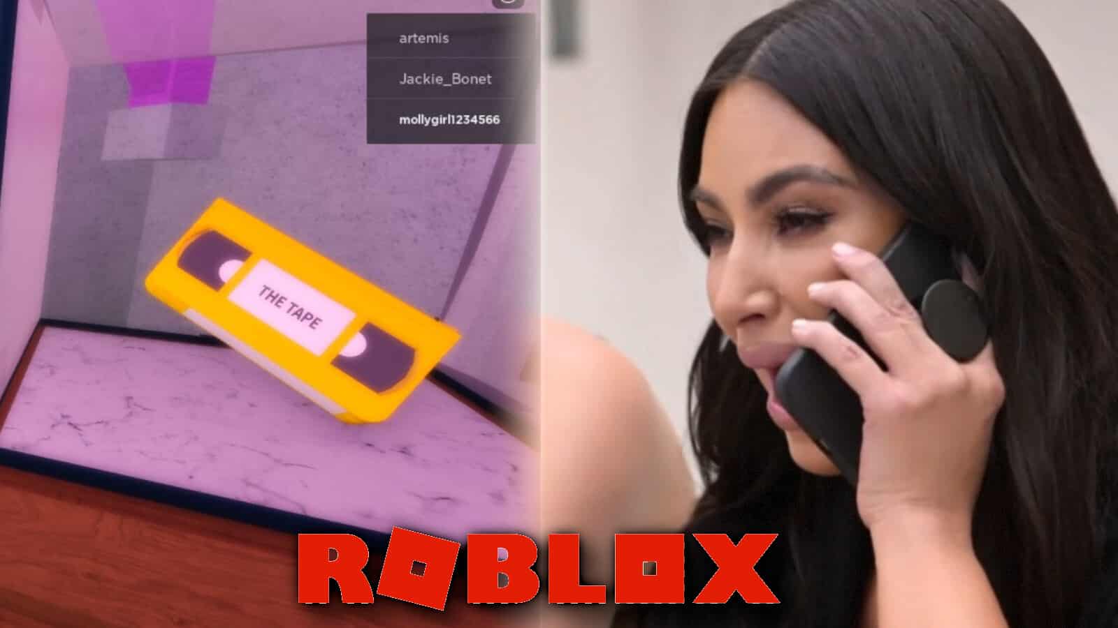 Kim Kardashian crying over Roblox