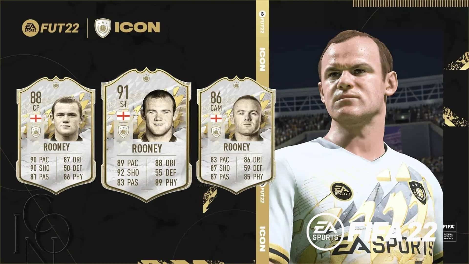base, mid, and prime icon fifa 22 wayne rooney cards