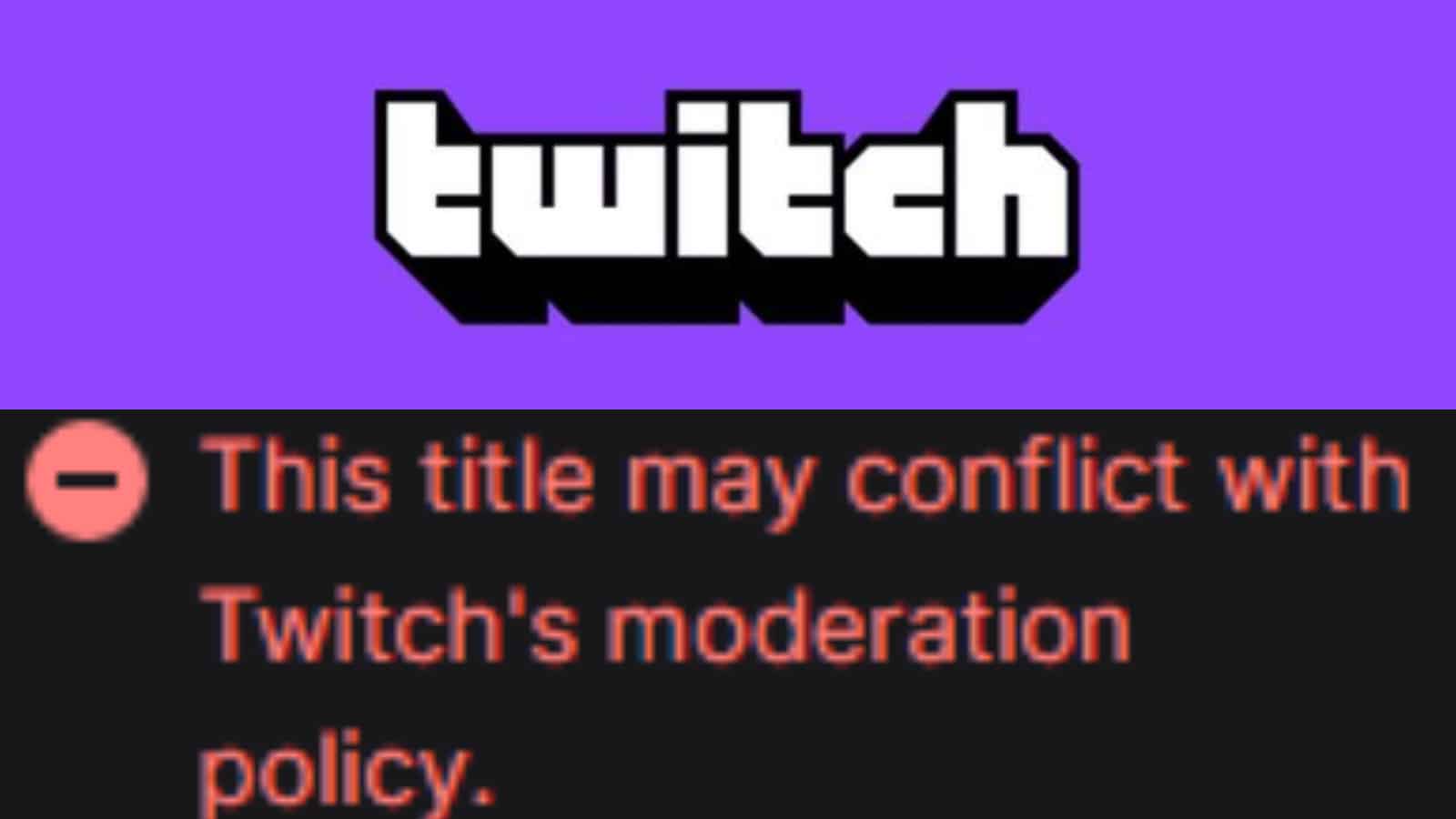 Twitch bans sexist title