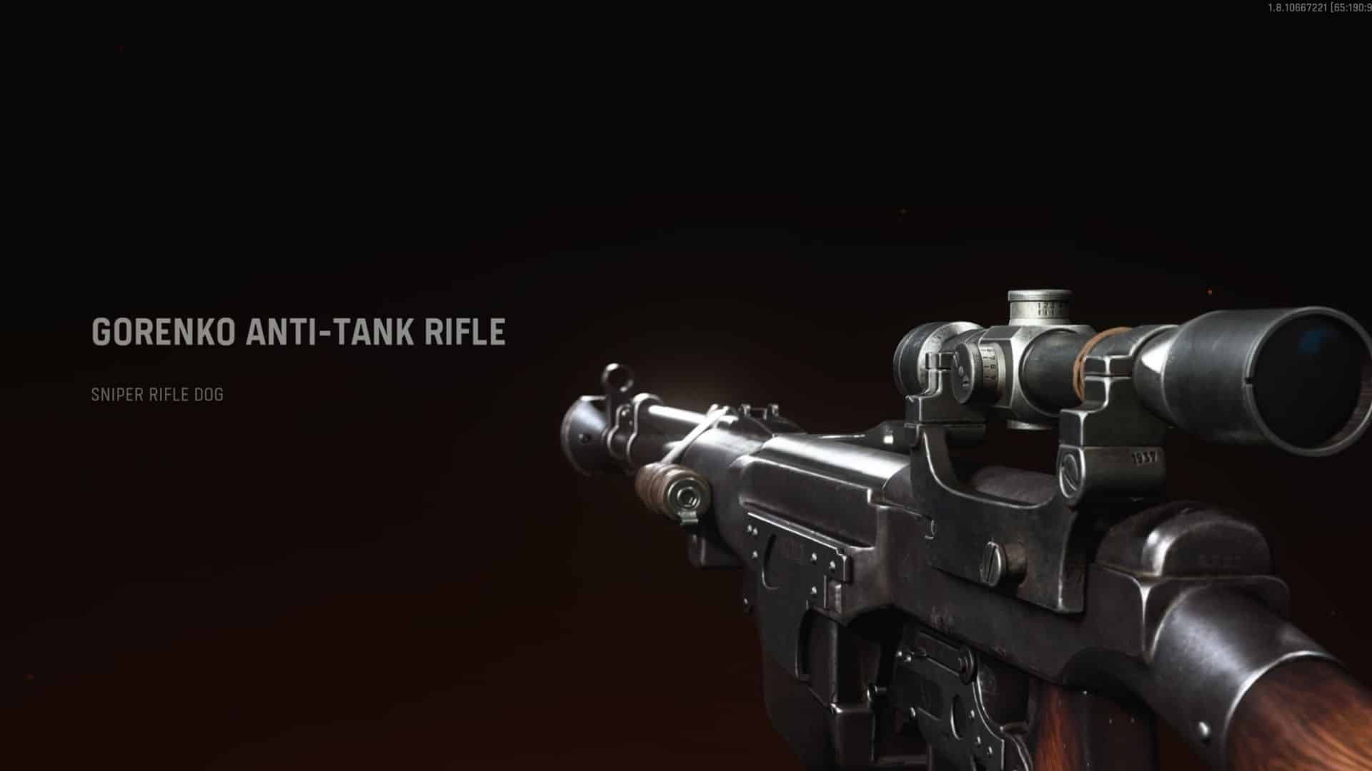 cod description of gorenko sniper rifle