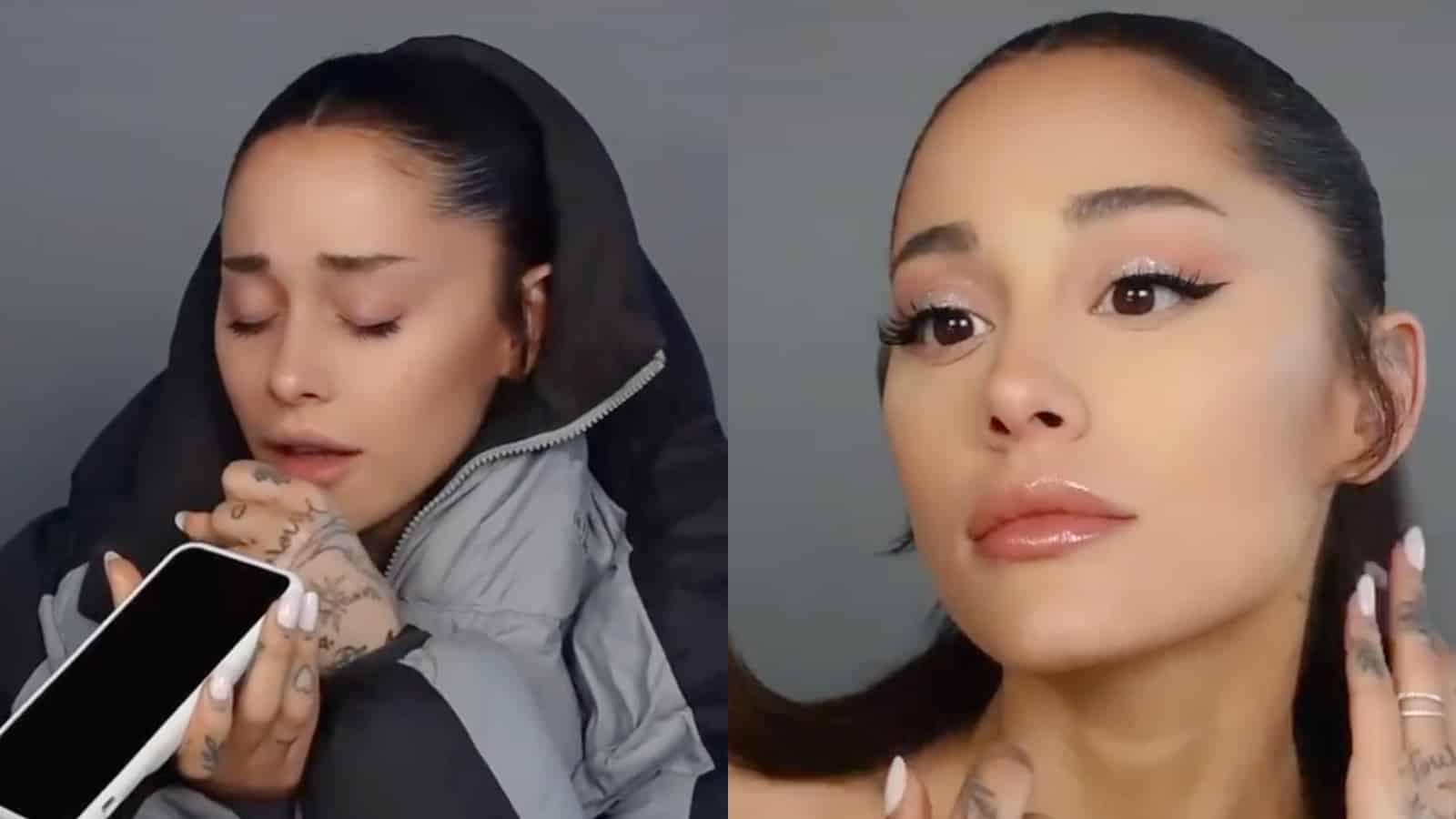Ariana Grande in a TikTok video
