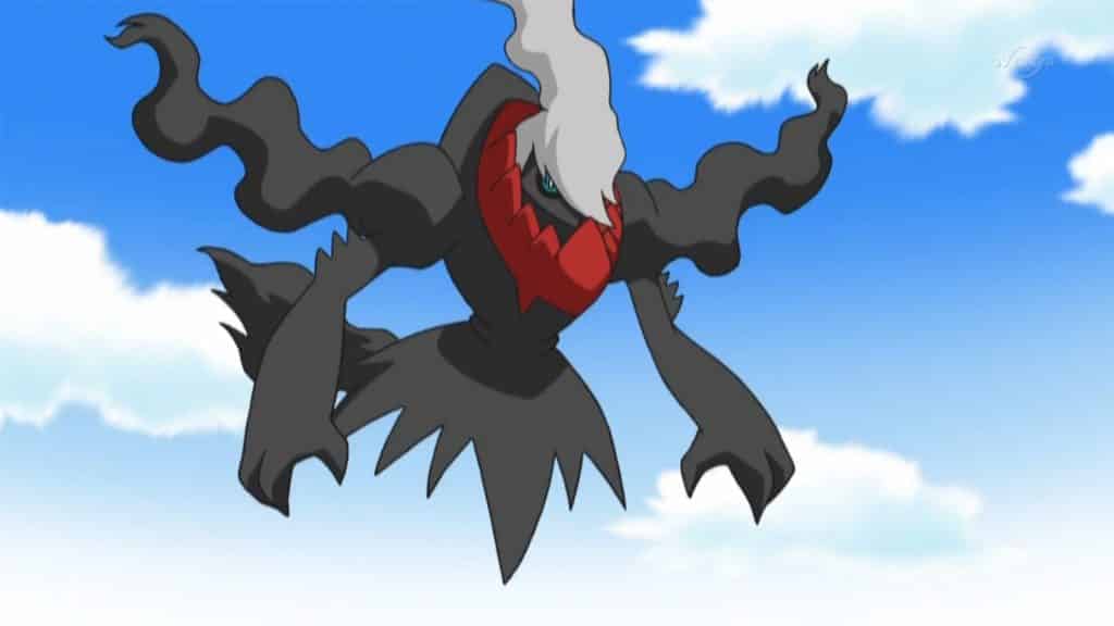 Darkrai appearing in the Pokemon anime