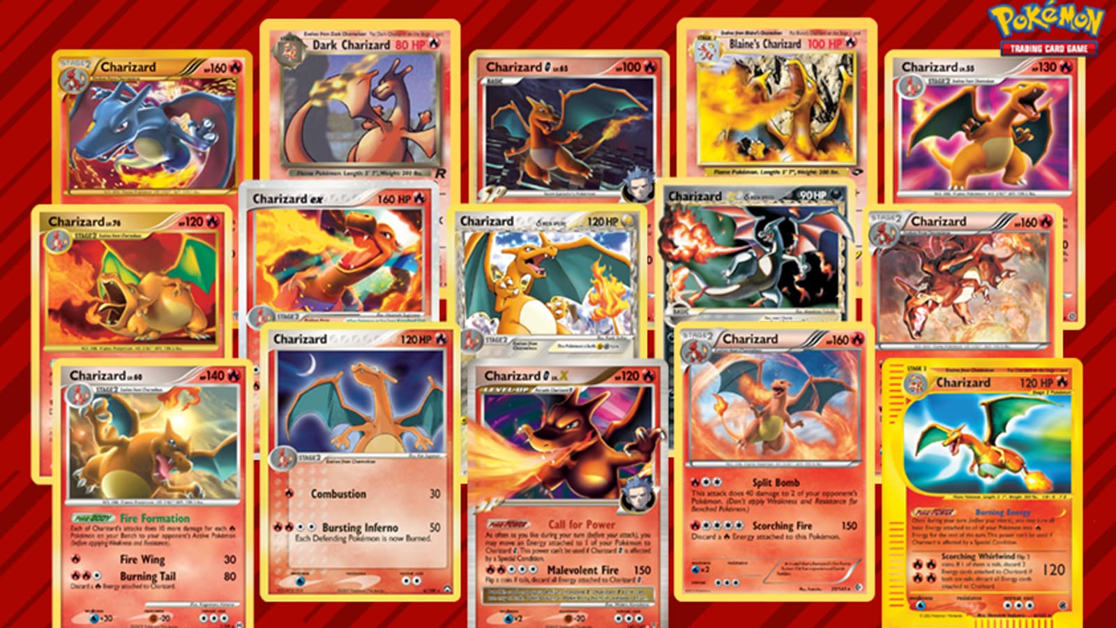 Different Pokemon Charizard Cards