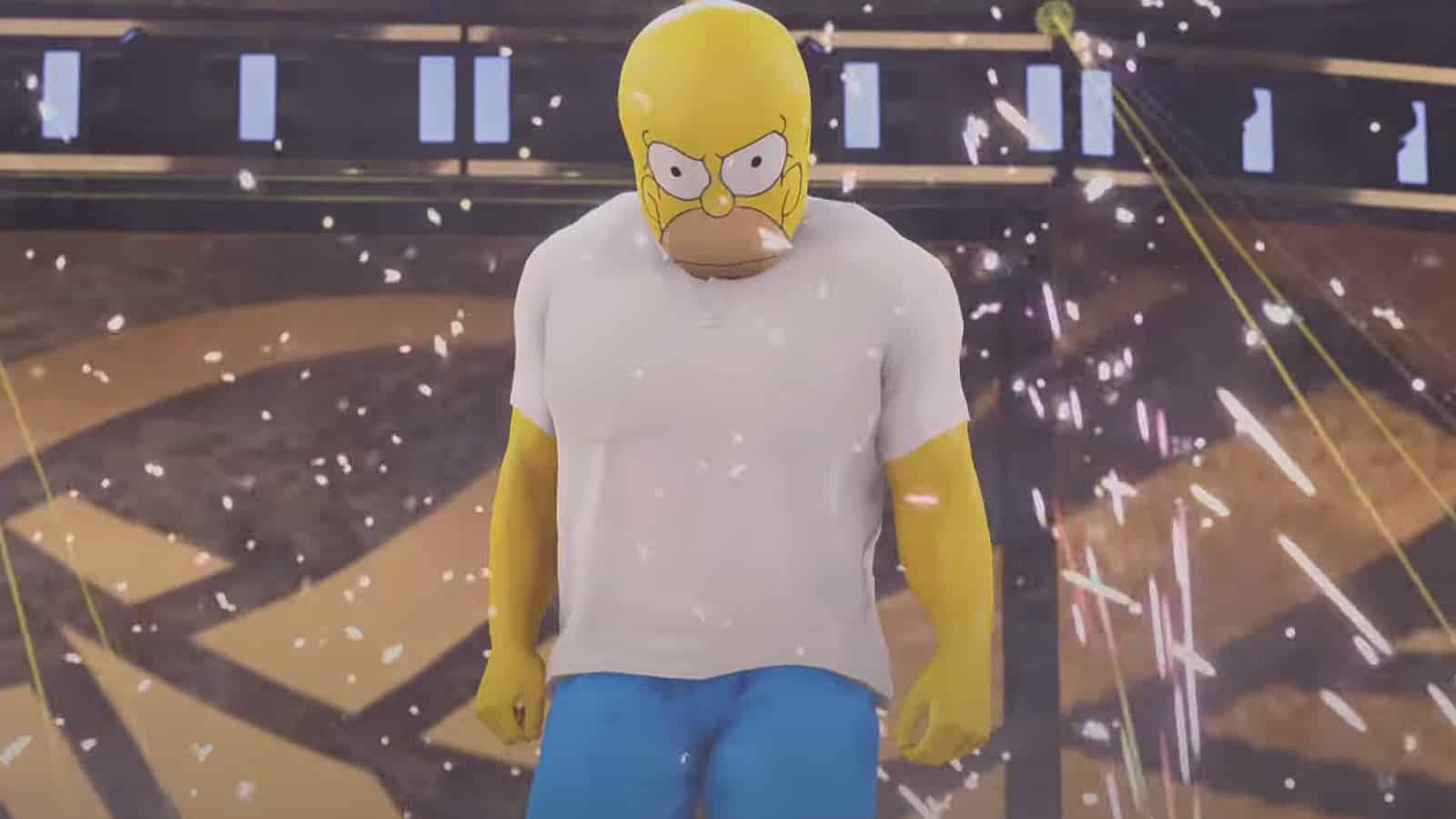 an image of homer simpson in wwe 2k22