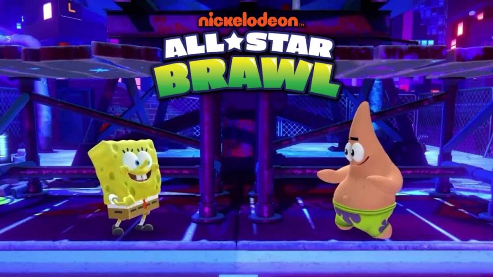 spongebob and patrick in nickelodeon all star brawl