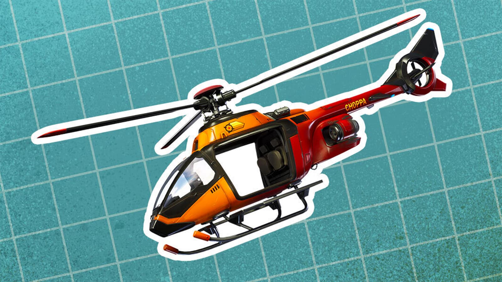 A Choppa helicopter in Fortnite 