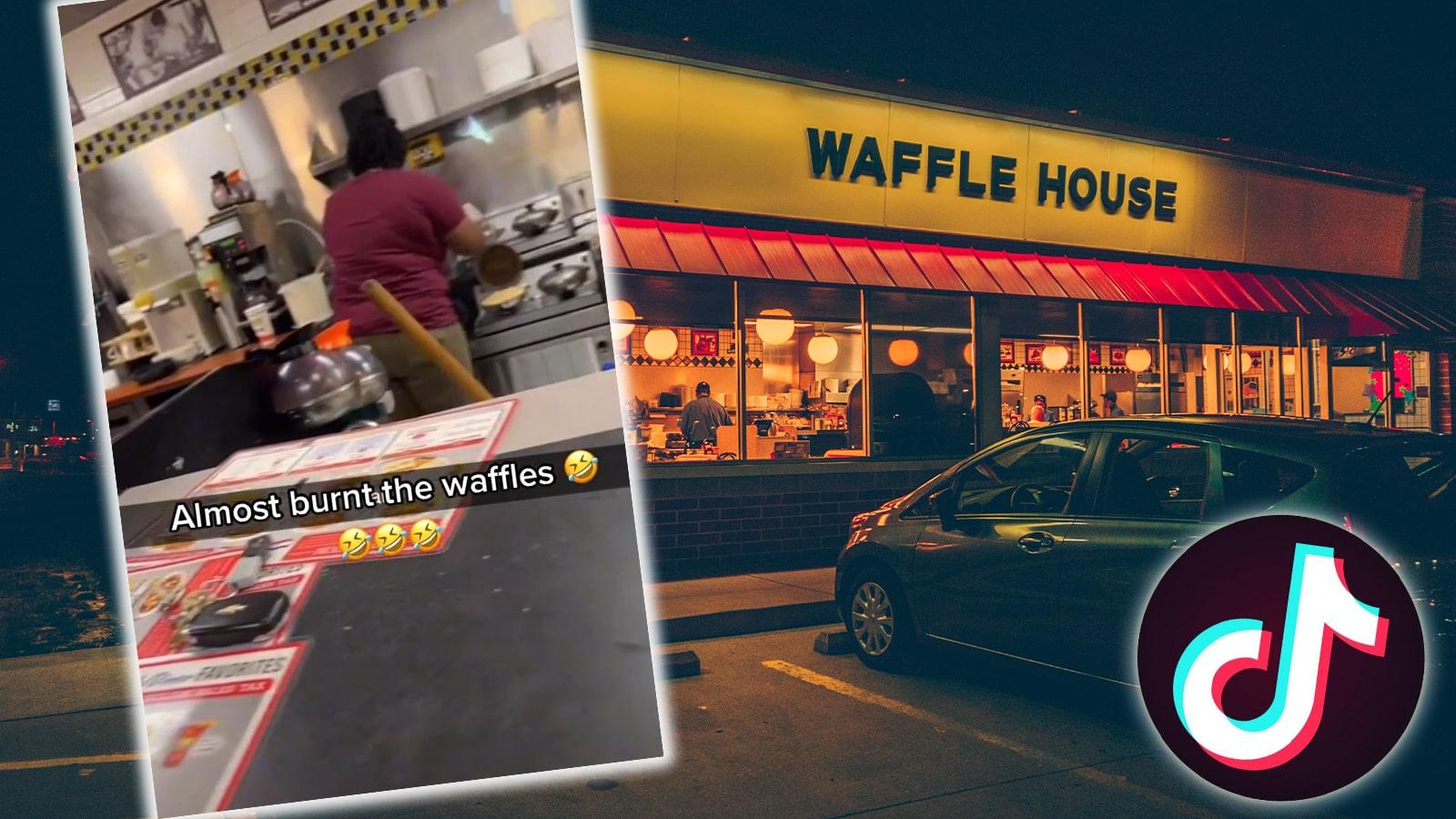 TikToker goes viral for making own food at waffle house