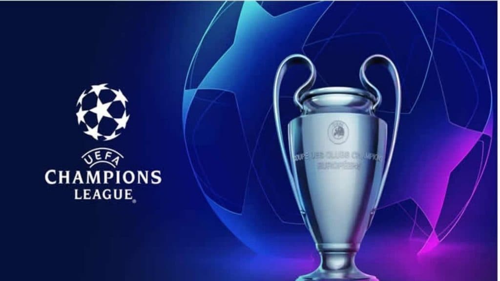 UEFA Champions league trophy with logo 