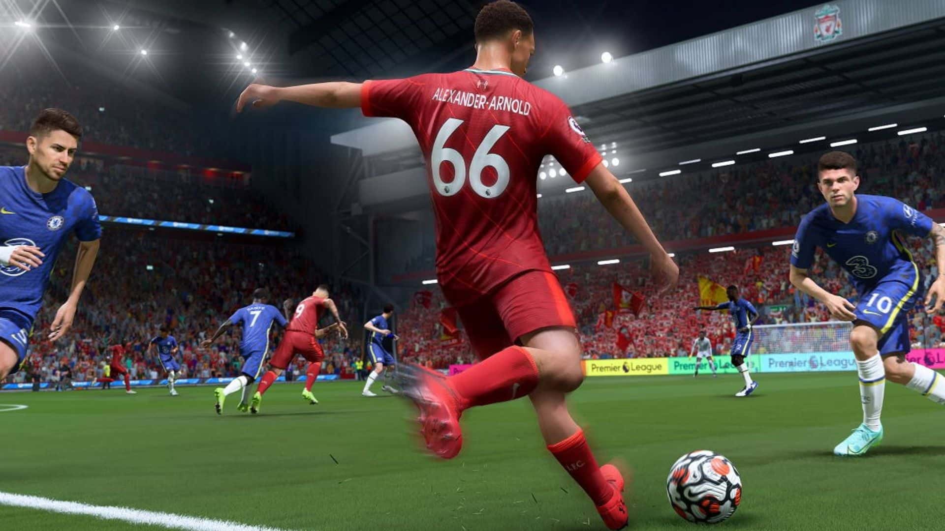 Trent alexander arnold passing a ball in fifa 22