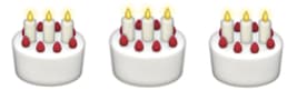Birthday cake emojis