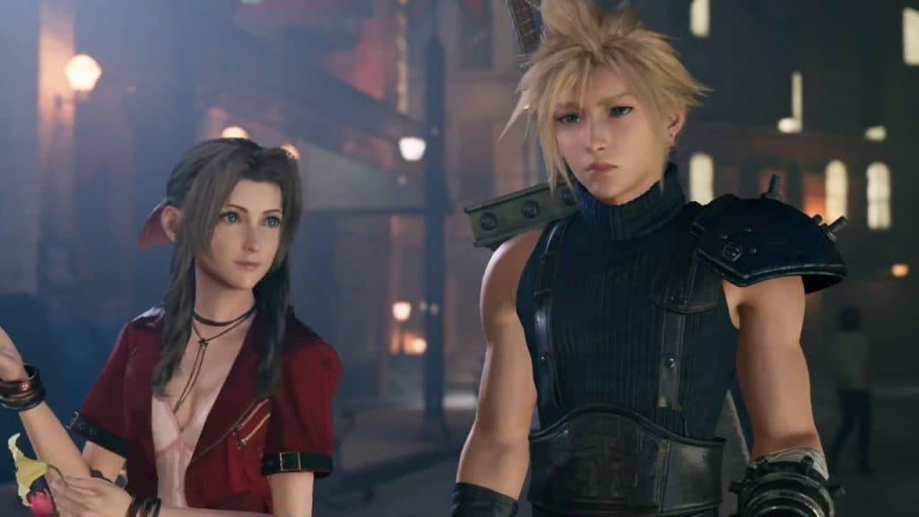Cloud and Aerith in Final Fantasy 7 Remake