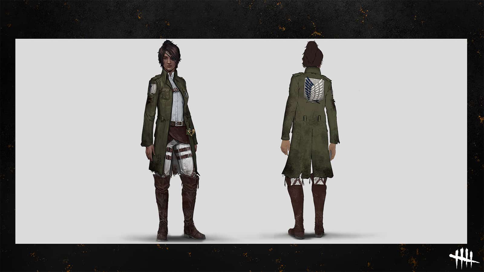 Zarina's Attack on Titan Collection outfit art in Dead by Daylight