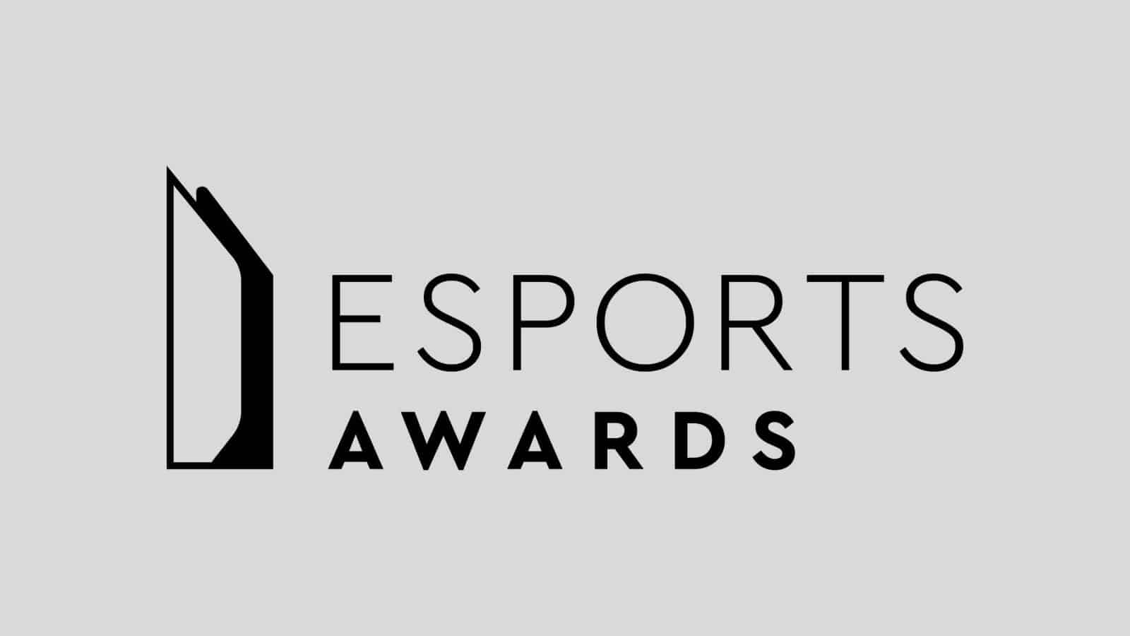 Esports awards logo on a grey backdrop
