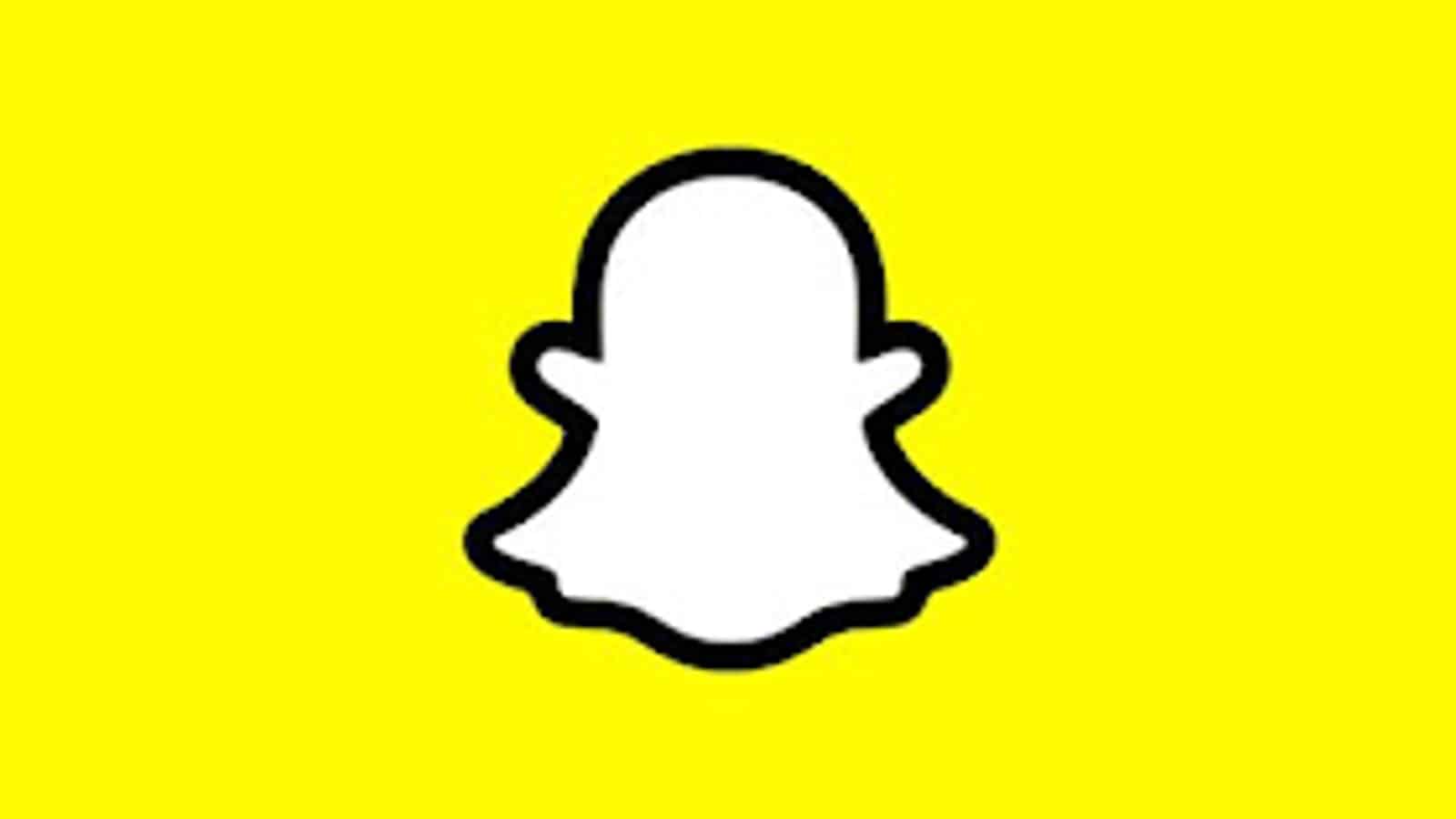 Snapchat logo on yellow background