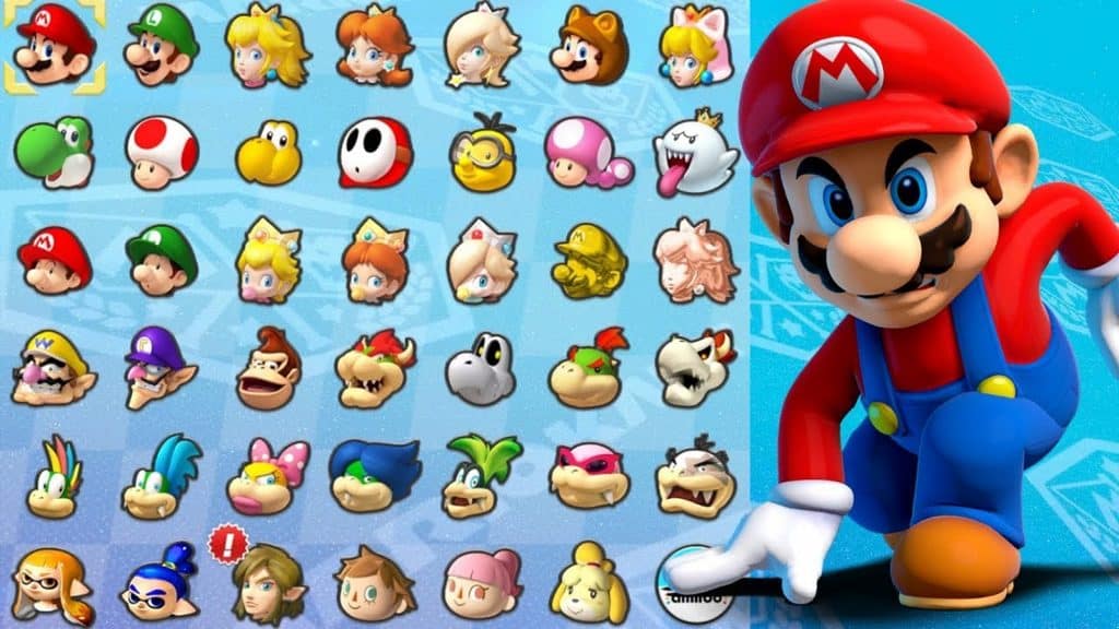 All available characters in Mario Kart 8 Deluxe