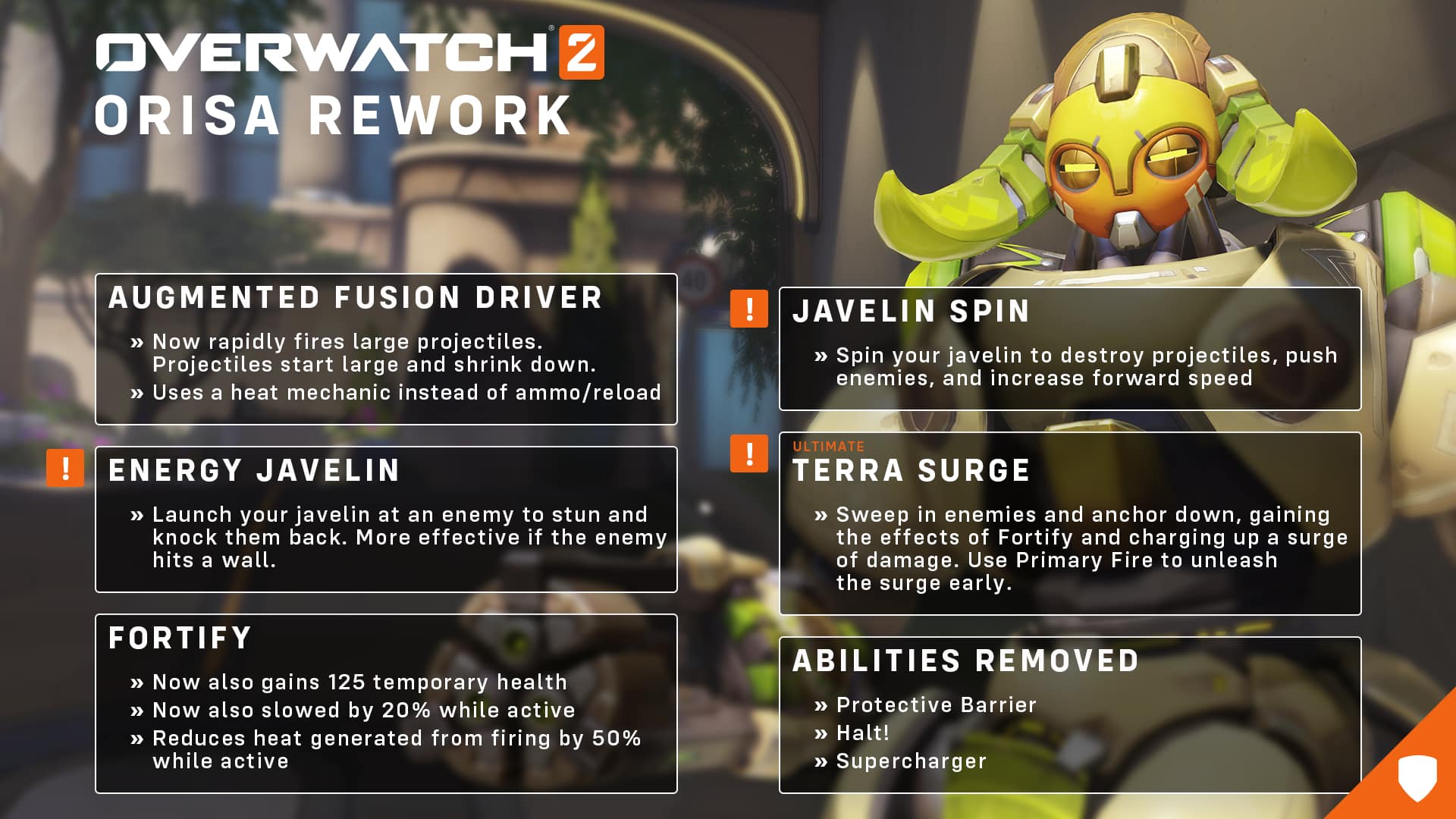 overwatch 2 orisa rework new abilities