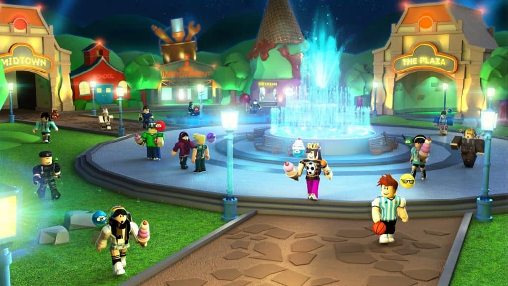 Some characters featured from games in Roblox