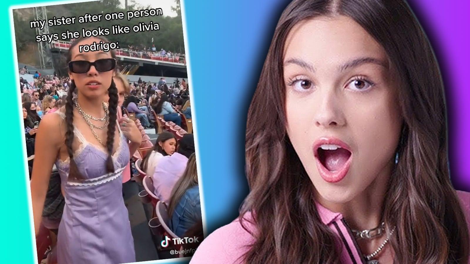 Olivia Rodrigo stunned by her viral TikTok lookalike