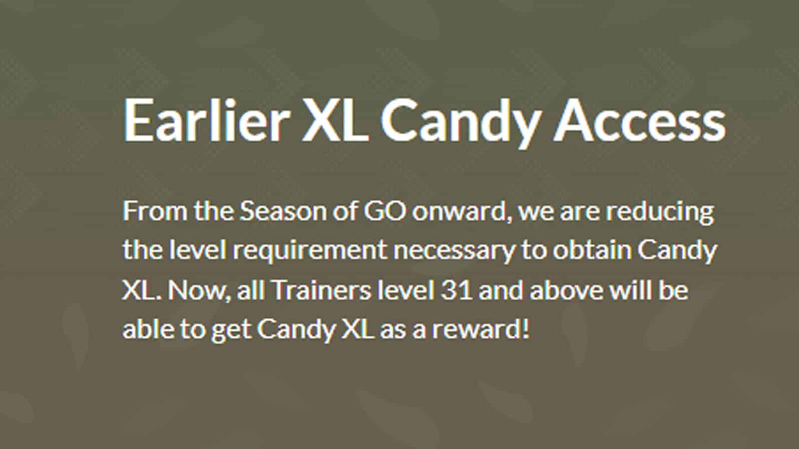 Pokemon Go XL Candy Access