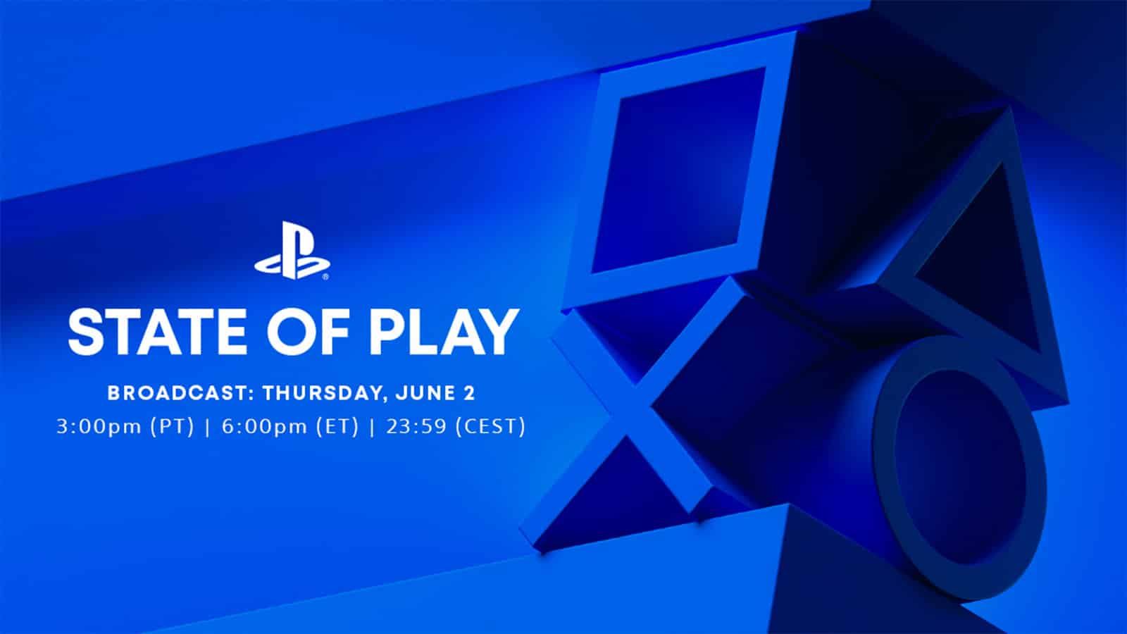 A poster for Sony State of Play on June 2