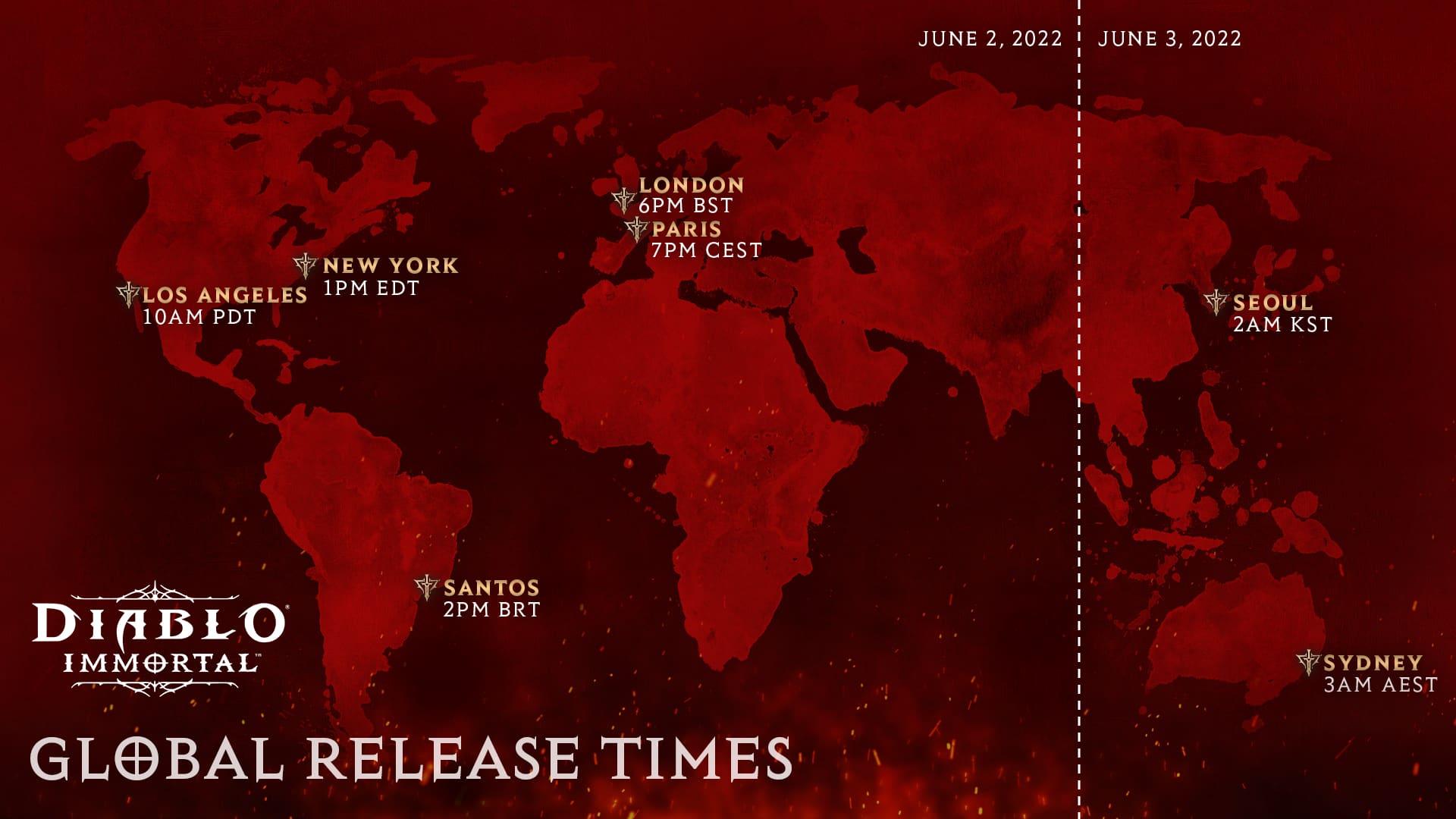 diablo immortal launch times and release date schedule