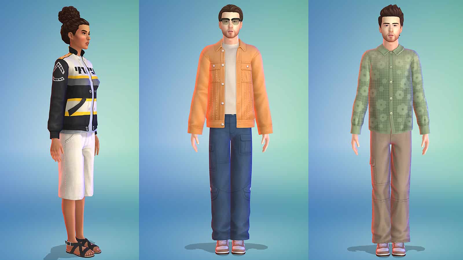 Masculine-framed clothes in The Sims 4 Moonlight Chic kit
