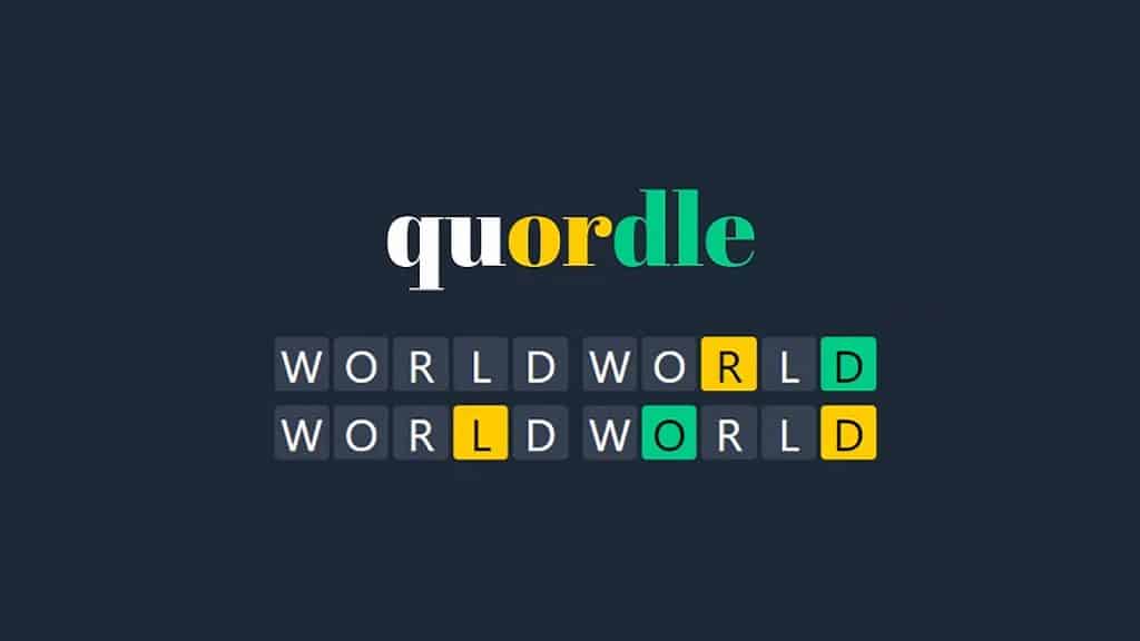 Quordle asks you to guess four words in nine attempts