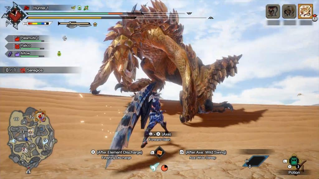 Monster Hunter Rise Sunbreak screenshot showing Seregios