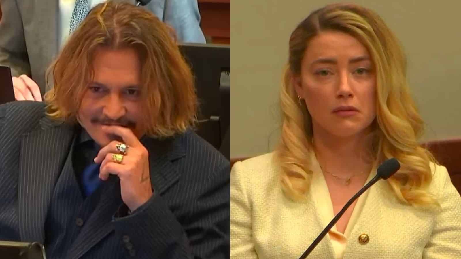 Johnny Depp and Amber Heard during famous court hearing